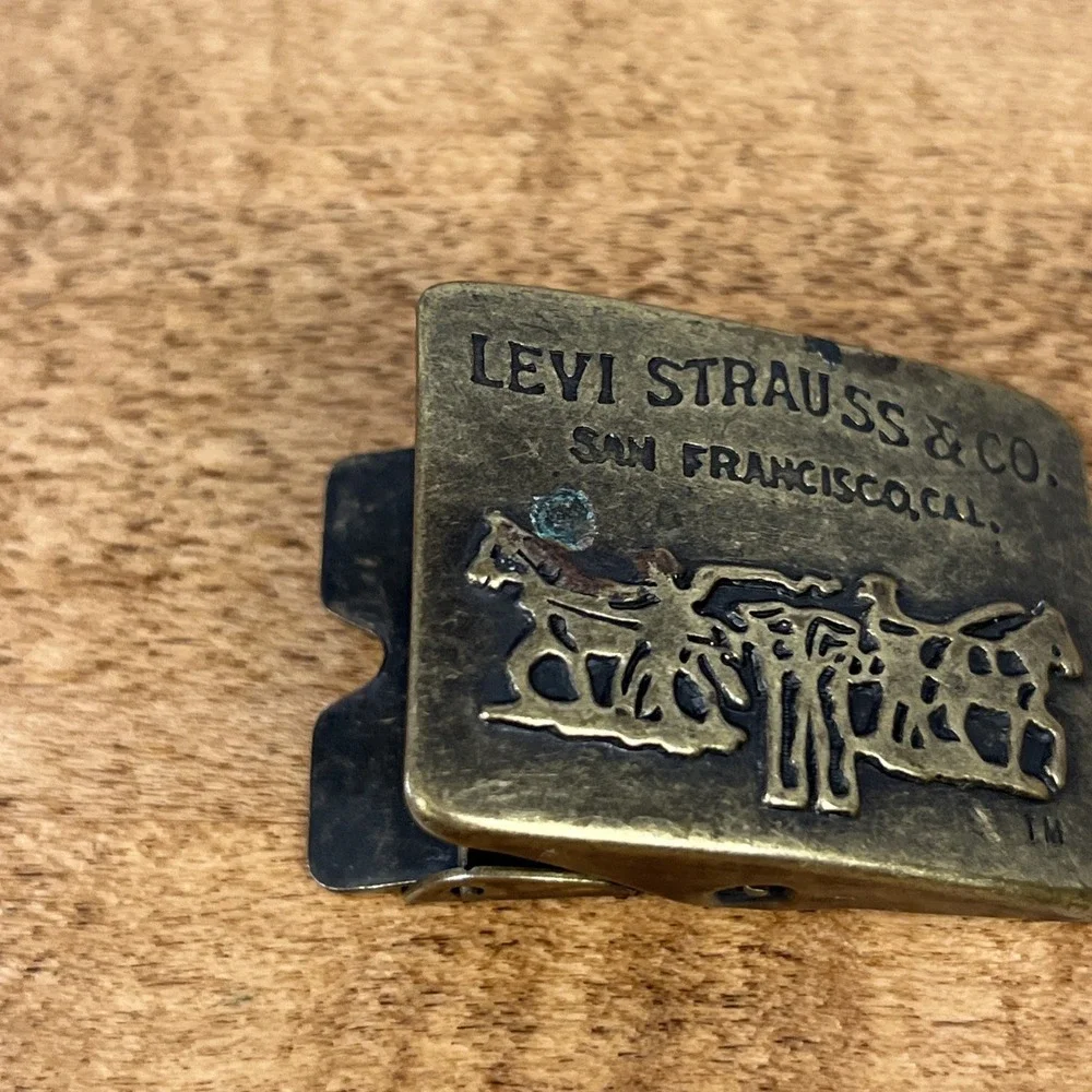 Vintage Levi Strauss & Co Brass Belt Buckle San Francisco